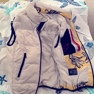 Vilebrequin Boys Winter Puffer Vest, Size 10 White, Never Worn (like new)
